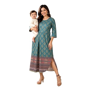 RITIJYA Zipless Feeding Kurta Dress for Women