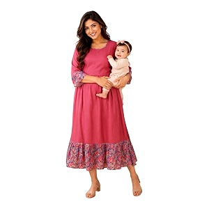 RITIJYA Zipless Feeding Kurta Dress for Women