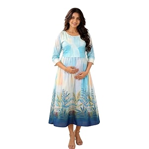 RITIJYA Zipless Feeding Kurta Dress for Women