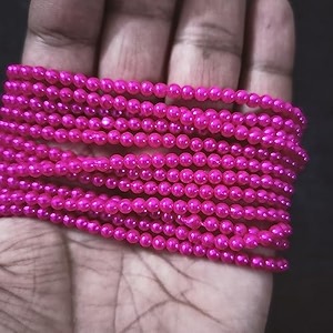plastic 4 mm beadsmoti kit 1200 pcs for jewellery makingcraftworkdecorations rani pink
