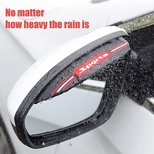 ritmo 2pcs rear view mirror rain visor smoke guard universal carbon fiber rear view side mirror rain eyebrow for cars truck rear view mirror cover accessories sports
