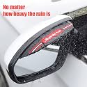 Ritmo 2Pcs Rear View Mirror Rain Visor Smoke Guard Universal Carbon Fiber Rear View Side Mirror Rain Eyebrow for Cars Truck Rear View Mirror Cover Accessories (SPORTS)
