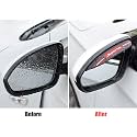 Ritmo 2Pcs Rear View Mirror Rain Visor Smoke Guard Universal Carbon Fiber Rear View Side Mirror Rain Eyebrow for Cars Truck Rear View Mirror Cover Accessories (SMILEY)