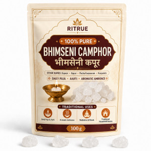RiTrue Organic Pure Bhimseni kapoor 100g camphor