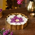 RITUALISTIC Sitara Brass Urli Bowl | Urli for Flower Decoration | Brass Urli for Home Decorations | Kitchen Décor | Bowl for Decoration | Perfect Return Gifts for House Warming Ceremony |8.3inch