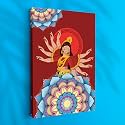 Ritwika's Wall Art Of Goddess Durga With Mandala Artwork - Gallery Wrapped Canvas Painting | Perfect For Decor and House Warming &amp; Gift | Size Starts From 12" x 18" Inch, Set of 1