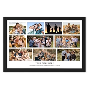 ritwika39s wall art of personalized 10 photo collage amp custom message painting in black frame printed on premium glossy paper with acrylic glass multicolour size 135 x 95 in set of 1