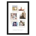 Ritwika's Wall Art of Personalized 6 Photo Collage &amp; Custom Message Painting in Black Frame With Acrylic Glass Printed on Premium Glossy Paper, Multicolor, Size 13.5 X 9.5 IN, Set of 1