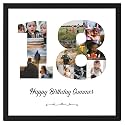 Ritwika's Wall Art of Personalized Numbered Themed Photo Collage &amp; Custom Message Painting in Black Frame With Acrylic Glass, Printed on Premium Glossy Paper, Size 13.5 X 13.5 IN, Set of 1