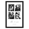 Ritwika's Wall Art of Personalized 4 Photos Collage &amp; Custom Message Painting in Black Frame With Plexiglass or Acrylic Sheet and Printed on Premium Paper, Black &amp; White, Size 13.5 X 19.5 IN, Set of 1