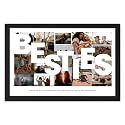 Ritwika's Wall Art of Personalized Besties Photo Collage &amp; Custom Message Painting in Black Frame, Premium Glossy Paper, Multicolored, Size 13.5 X 9.5 IN, Set of 1