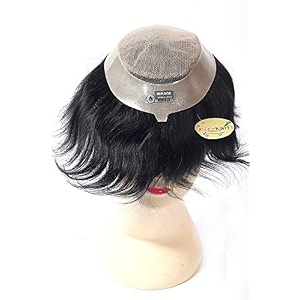 ritzkart 7x5 double layer mirage men toupee feel natural hair line multicolor