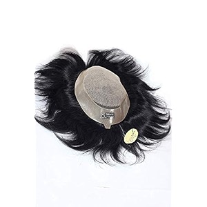 ritzkart double layer mirage men toupee feel natural hair line 8x6 multicolor