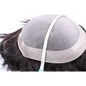 Ritzkart Hair Toupee/wig for Covering Bald Area Straight Black Hair Normal Base Human Hair Monofilament Regular Mens Hair Patch, Black,