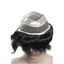 Ritzkart Natural Human Hair Front Lace Hair Patch &amp; Wig Patch/topee, Black,