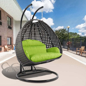 riva craft double seater swing chair with stand and cushion iron large swing