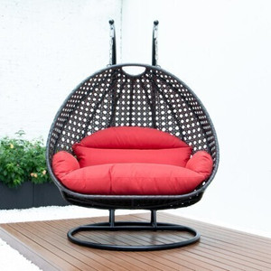 riva craft double seater swing chair with stand and cushion iron large swing black red pack of 4 diydo-it-yourself