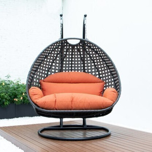 riva craft double seater swing chair with stand and cushion iron large swing brown white pack of 4 diydo-it-yourself