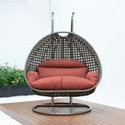 RIVA CRAFT Double Seater Swing Chair With Stand And Cushion Iron Large Swing (White, Pack of 4, DIY(Do-It-Yourself))