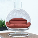 RIVA CRAFT Double Seater Swing Chair With Stand And Cushion Iron Large Swing
