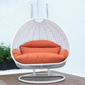 RIVA CRAFT Double Seater Swing Chair With Stand And Cushion Iron Large Swing