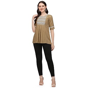 Riva Enterprise Rayon Fabric with Embroidery Stitched