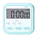 RIVAAN Digital Magnetic 2-in-1 Timer and Stopwatch - Kitchen Timers with Alarm, Large Display Study, Loud Alarm for Cooking, Chess Clock, Egg Timer for Boiling Eggs (Blue)