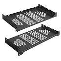 RIVECO 2 PCS 8” Rack Shelves for 19 inches Network Rack &amp; Cabinets, 1U Rack Mount Shelf Vented Cantilever Tray, for Server, IT &amp; Sound Equipment