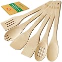 Riveira Maple Wooden Spoons for Cooking Set of 6 – Natural Maple Wooden Cooking Utensils, Wooden Spatula, Wooden Spoon - Premium Quality Utensil Set for Non-Toxic Cooking