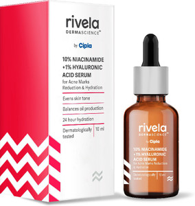 rivela dermascience niacinamide1 acid serum reduces acne marks blemishes