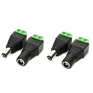 river fox 2 set screw fastening type male and female dc power plug-connector 2 male  2 female