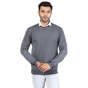 River Hill Mens Fleece Round Neck Sweater