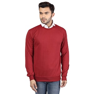 River Hill Mens Fleece Round Neck Sweater