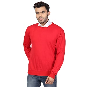 River Hill Mens Fleece Round Neck Sweater