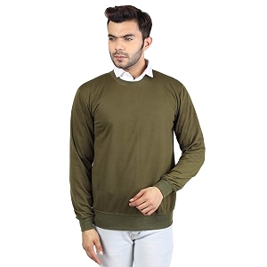 River Hill Mens Fleece Round Neck Sweater