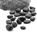 Royal Imports River Rocks, Aquarium Gravel – Black 1"- 1.5" - 30 lbs