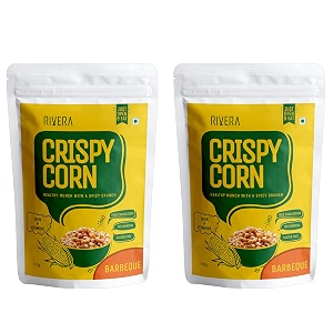rivera crispy corn pack of 2bbq-110g each  high iron snacks  zero cholesterol  zero trans fat  healthy snacks