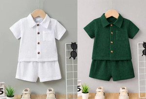 RIVEREYE Boys Girls Casual Shirt Shorts