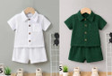 RIVEREYE Boys Girls Casual Shirt Shorts