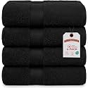RIVERSIDE 4 Pack Luxury Large Bath Towels