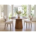 RIVOVA Linen Dining Chairs Set of 2 with Seat Covers, Modern Dining Chairs with Wood Legs, Farmhouse Fabric Upholstered Dining Room Kitchen Side Chairs, Beige