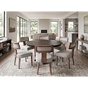 RIVOVA Mid Century Modern Dining Chairs Set of 6 PU Leather Upholstered Kitchen Side Chairs with Nailhead Trim, Modern Kitchen Armless Solid Wood Dining Chairs, Grey