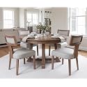 RIVOVA Mid Century Modern Dining Chairs Set of 4, Farmhouse Dining Chairs with Nailhead Trim, Faux Leather Upholstered Dining Room Chairs Kitchen Chairs with Wood Legs, Grey