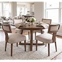 RIVOVA Mid Century Modern Dining Chairs Set of 4 Upholstered Linen Fabric Kitchen Dining Side Chairs with Nailhead Trim, Modern Kitchen Armless Solid Wood Dining Chairs, Beige