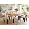 RIVOVA Mid Century Modern Dining Chairs Set of 6 Farmhouse Linen Fabric Upholstered Dining Room Chairs Kitchen Chairs with Curved Backrest Black Wood Legs, Beige
