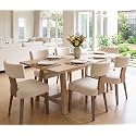 RIVOVA Upholstered Dining Chairs Set of 6 with Seat Covers, Modern Wooden Kitchen Chairs Fabric Side Dining Room Chair Farmhouse Dinner Chair, Beige