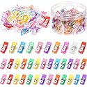 Rivvlive 144 Pcs Alpha Number Sewing Clip for Quilting, Beaded, Colorful