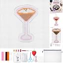 Rivvlive 26 Pcs Espresso Martini 18 Mesh Needlepoint Canvas Kit Beginner