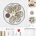 Rivvlive 26 Pcs Half Shell Oyster 18 Mesh Needlepoint Canvas Kit Beginner