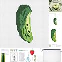 Rivvlive 26 Pcs Pickle 18 Mesh Needlepoint Canvas Kit Beginner